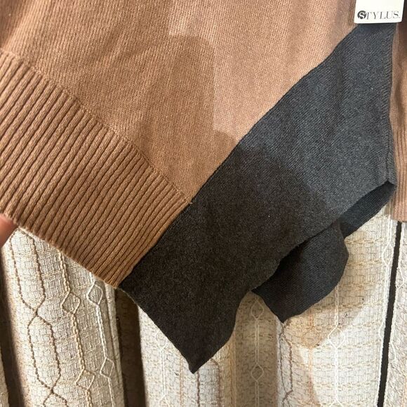 Stylus Ladies Size L Brown Long Sleeve With Grey On - Picture 2 of 6